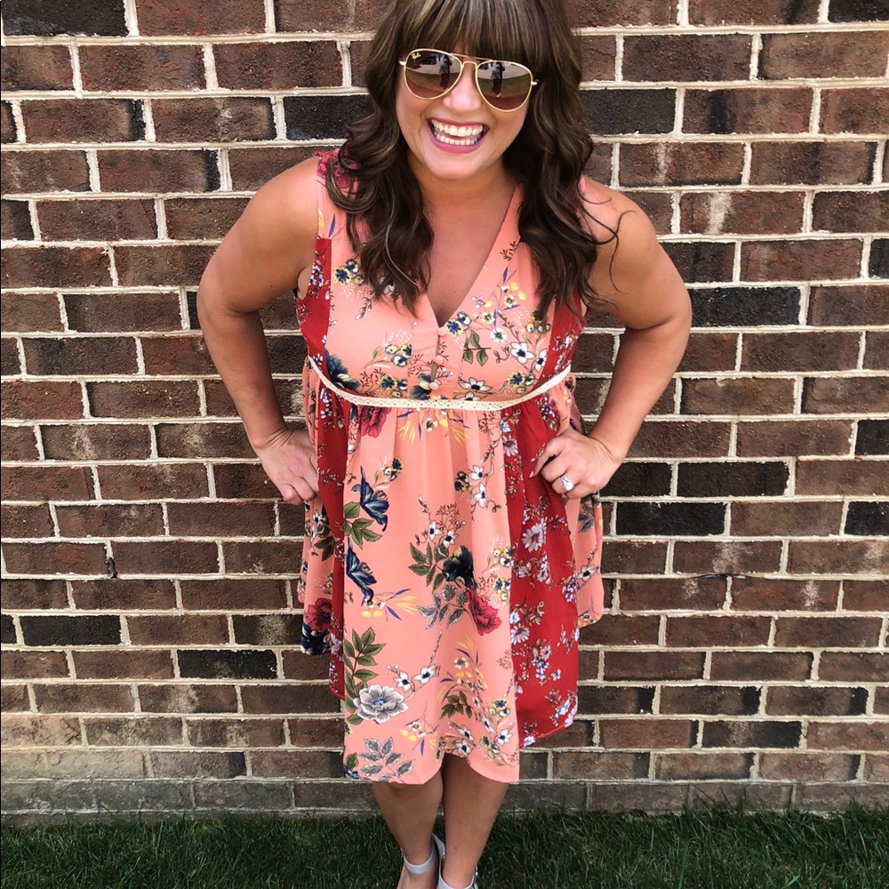 Mixed Rose Floral Dress 🌹 👗